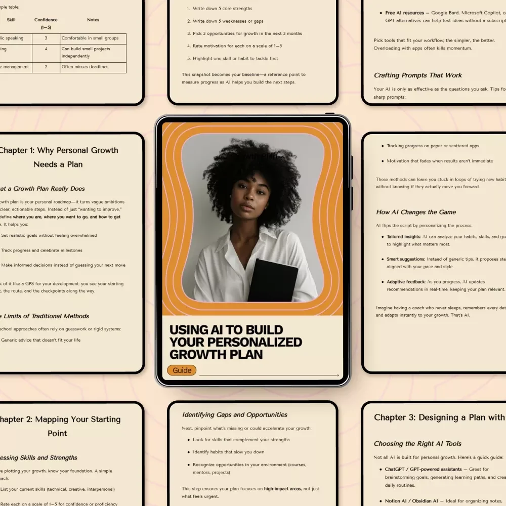 Using AI to Build Your Personalized Growth Plan – Smart Personal Development Guide, ai for creating a personalized growth plan, Digital Download
