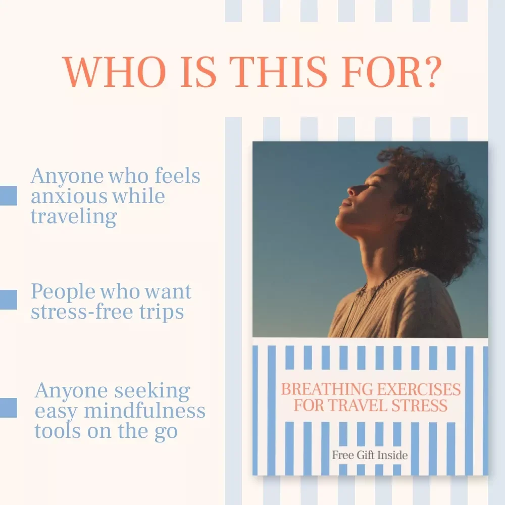 Breathing Exercises for Travel Stress – eBook Guide with Simple Breathing Exercises for Travel Stress, Calm Anxiety, Fly Relaxed, Travel Mindfulness Toolkit
