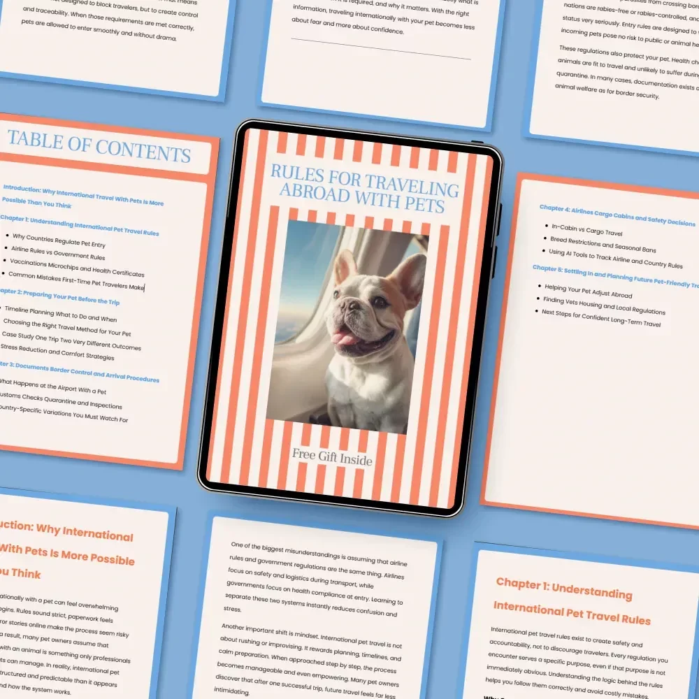 Rules for Traveling Abroad With Pets – Your Complete Guide to Traveling With Pets Internationally Rules, eBook for Stress-Free Pet Travel