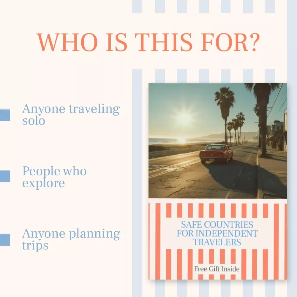 Safe Countries for Independent Travelers | Best Destinations for Solo Travel | Safest Countries for Solo Travelers Digital eBook