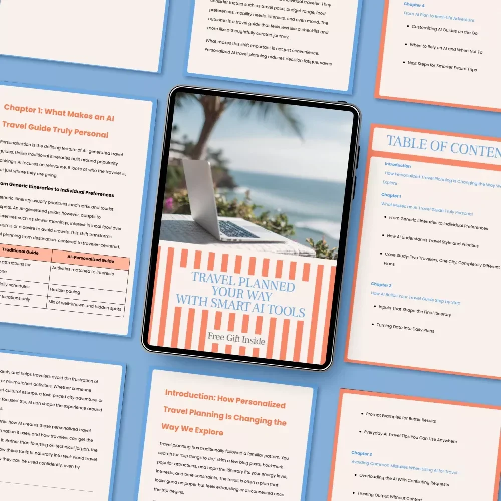 Travel Planned Your Way With Smart AI Tools: Personalized Travel Planning Guide, eBook & Checklist for Seamless Journeys