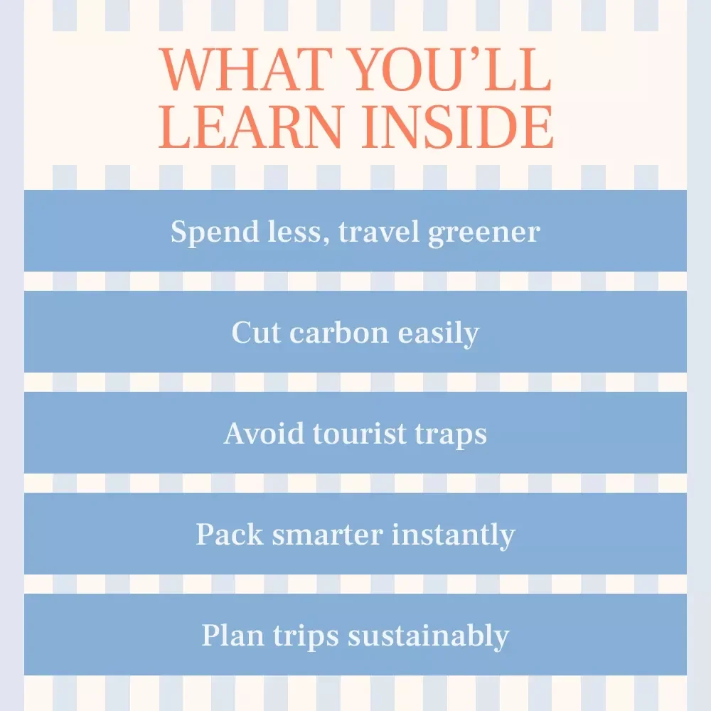 Sustainable Adventures on a Budget | Eco Travel eBook for Beginners | How to Travel More Sustainably on a Budget | Green Travel Tips & Eco-Friendly Planning eBook