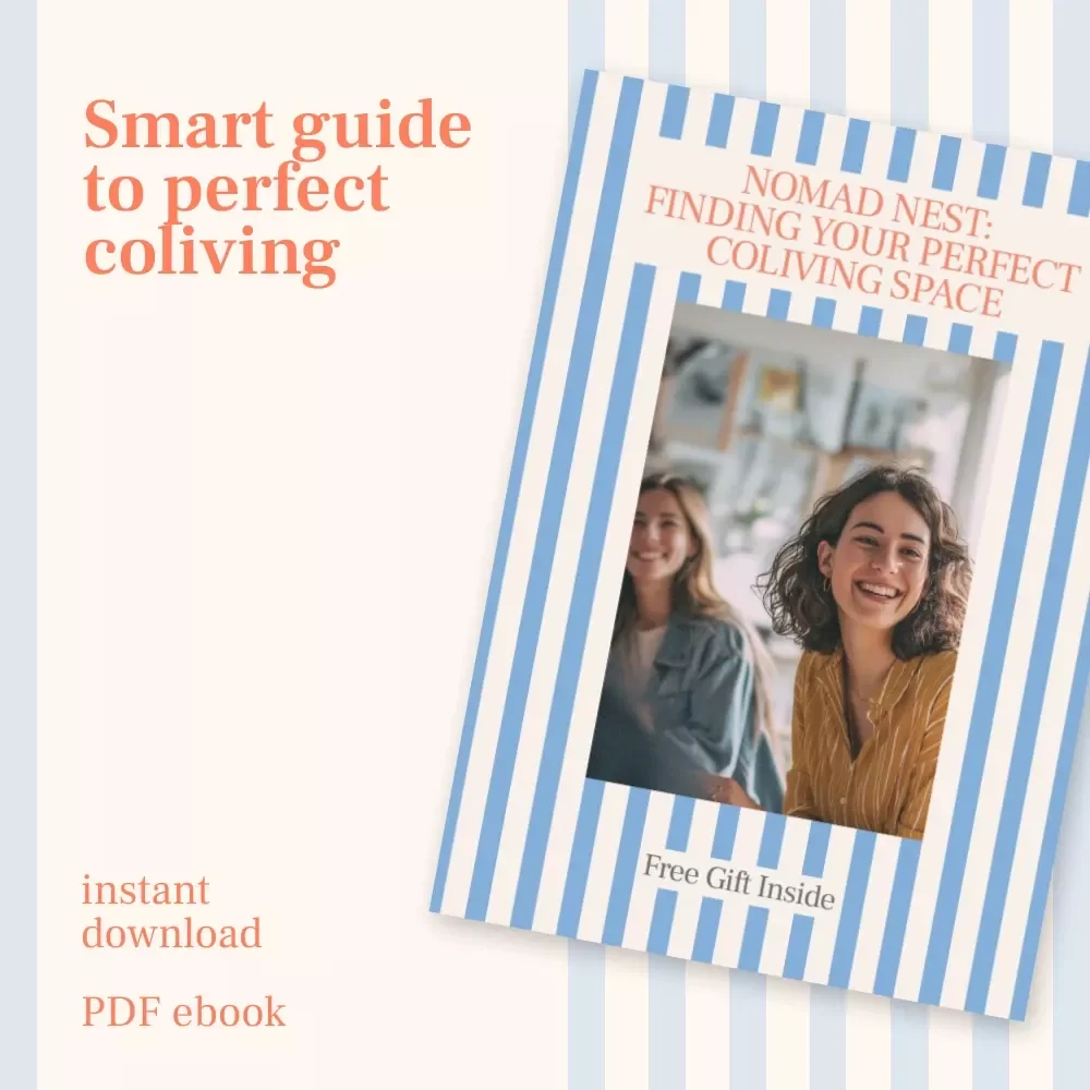 Nomad Nest: Finding Your Perfect Coliving Space – Digital Nomad eBook, How to Find Coliving Spaces, Remote Work Housing Tips, Coliving Search eBook