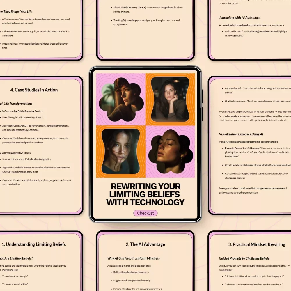 Rewriting Your Limiting Beliefs with Technology: How to Use AI to Overcome Limiting Beliefs eBook for Mindset Transformation