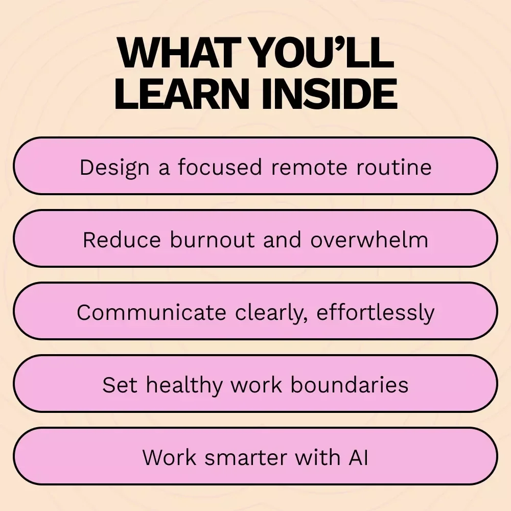 Mastering the Remote Work Mindset – Practical Ebook Guide on how to adapt to remote work mindset for Productivity, Focus & Balance