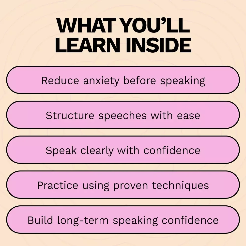 Public Speaking Confidence | Ebook Guide on How to Overcome Fear of Public Speaking | Build Confidence, Calm Nerves & Speak With Impact