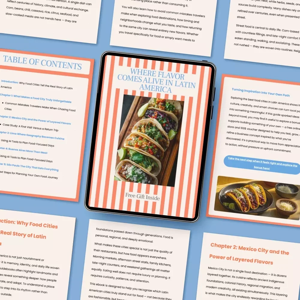 Where Flavor Comes Alive in Latin America – A Food Lover’s Ebook Exploring the best food cities in Latin America