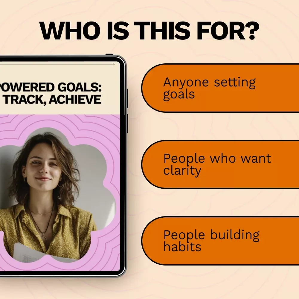 AI-Powered Goals: Set, Track, Achieve | Digital Guide on how to use ai for goal setting and tracking | Smart Planning, AI Prompts & Productivity System