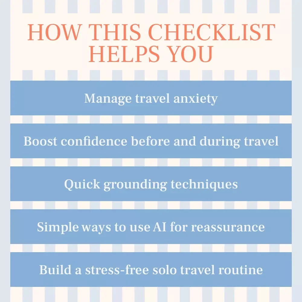 Solo Travel Calm Checklist - Your Essential Guide for Stress-Free Adventures