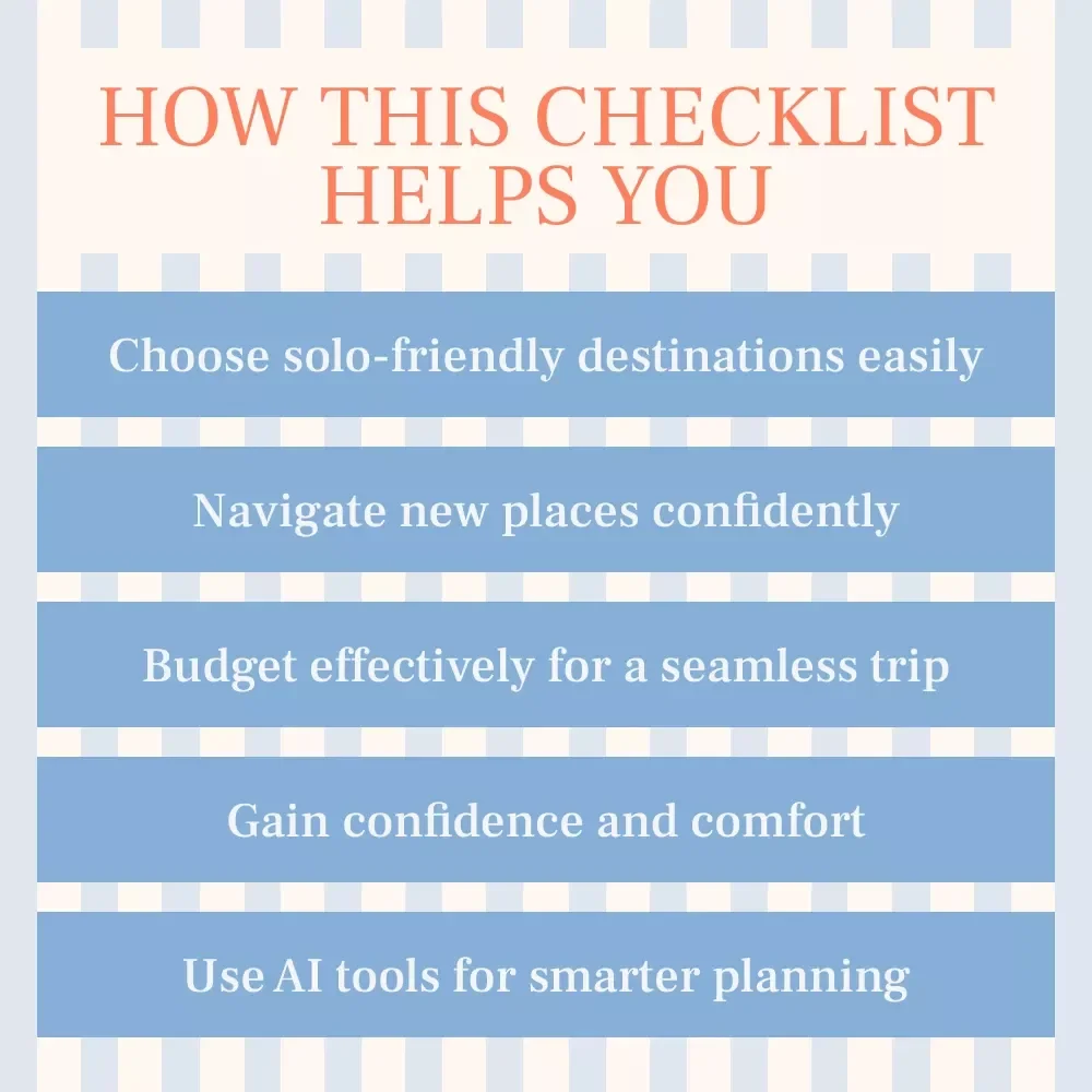 Your First Solo Trip Starts Here: A Guide for Confident Solo Travelers | Digital Download