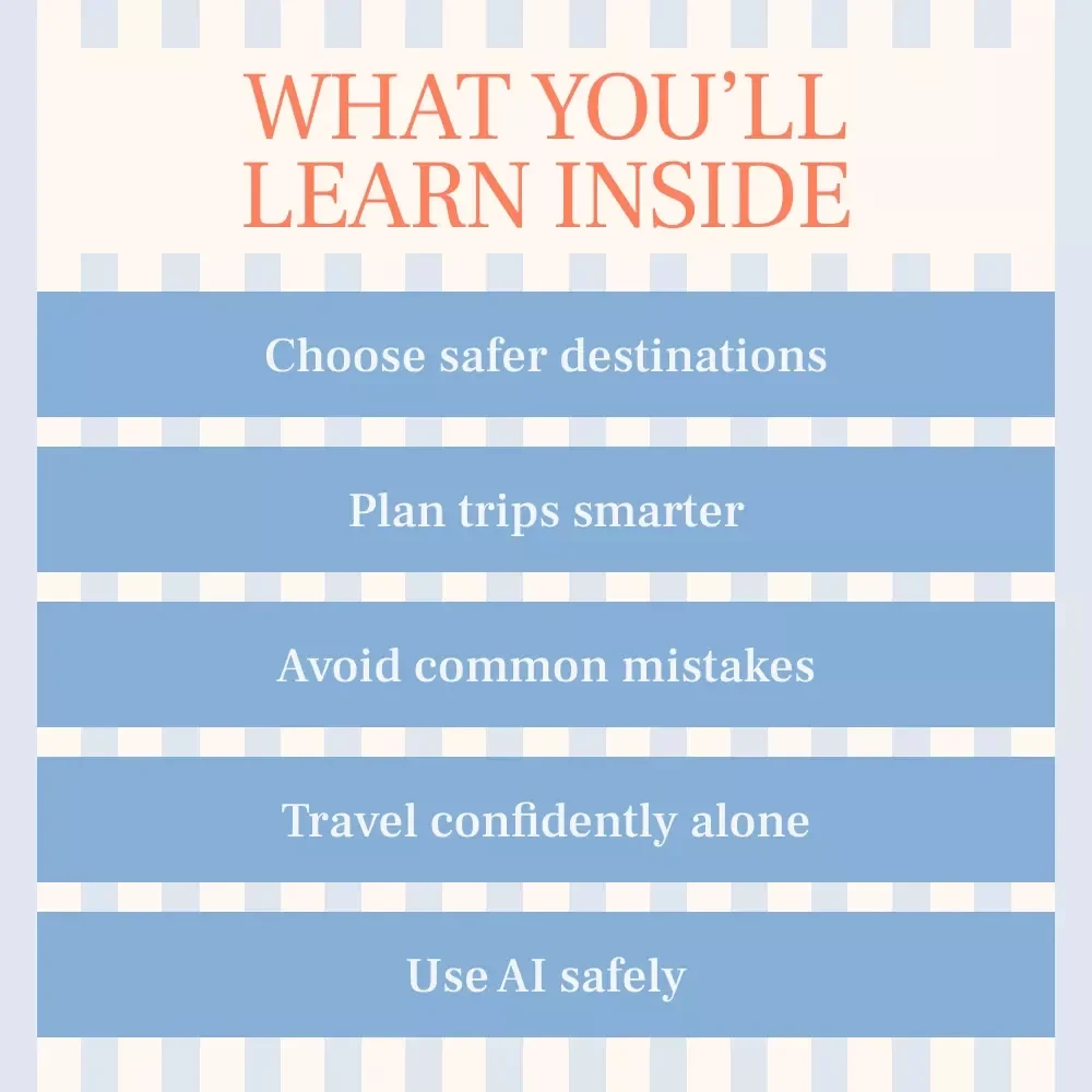 Safe Countries for Independent Travelers | Best Destinations for Solo Travel | Safest Countries for Solo Travelers Digital eBook