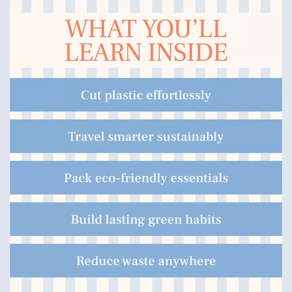 Eco Adventures: Cutting Plastic on the Go – Sustainable Travel eBook for Conscious Explorers | how to reduce plastic use while traveling eBook | Zero-Waste Travel Tips | Plastic-Free Journey Download