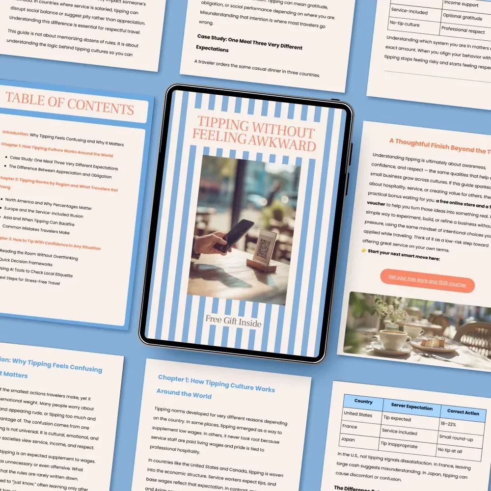 Tipping Without Feeling Awkward – A Smart, Stress-Free Guide on how to tip in different countries for Travelers & Digital Nomads