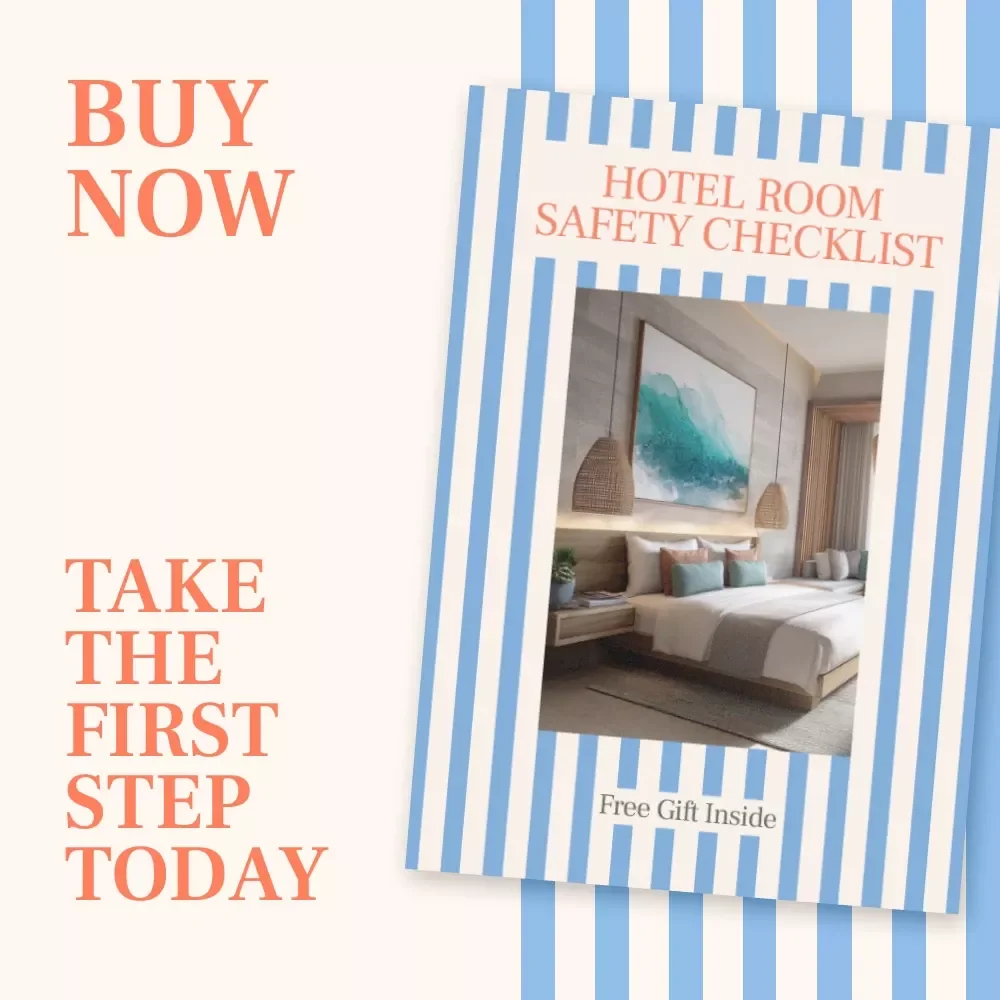 Hotel Room Safety Checklist | Digital Travel Safety Guide | How to Feel Safe in Your Hotel Room | Instant Download Checklist