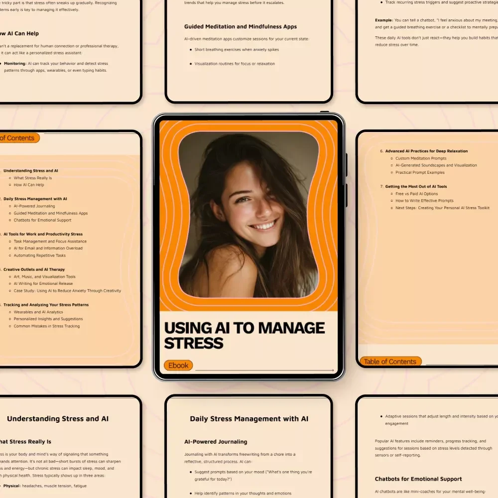 Using AI to Manage Stress: Practical eBook Guide with AI Tools for Stress Management