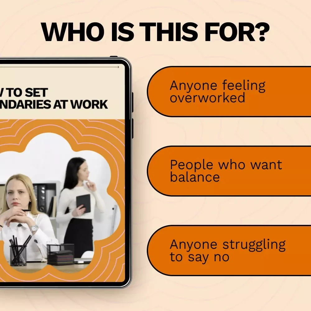 How to Set Boundaries at Work | Practical Workplace Boundaries Ebook for Professionals, Employees & Remote Workers