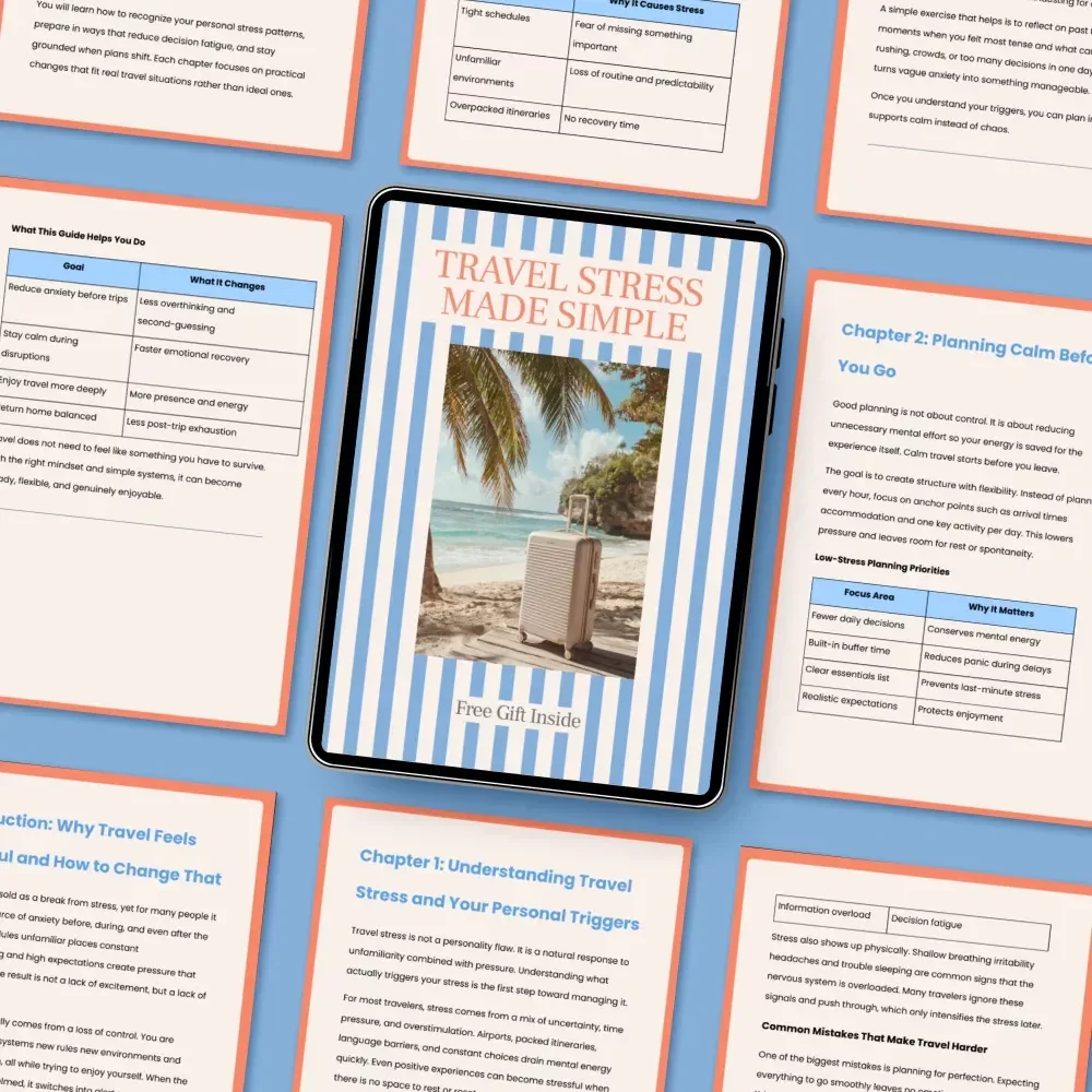 Travel Stress Made Simple: Ultimate Travel Stress Management Guide, Checklist & Tips for Calm, Relaxed Trips
