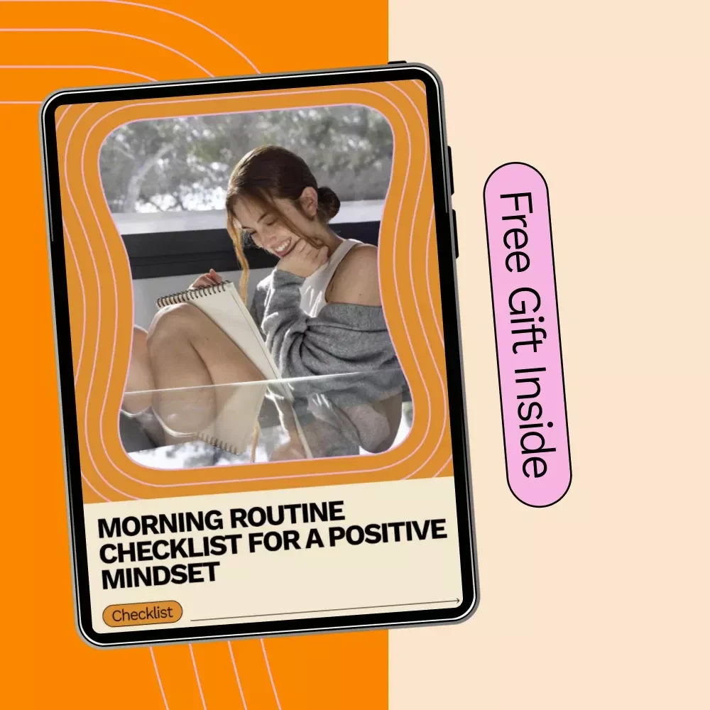 Morning Routine Checklist for a Positive Mindset | Daily Morning Routine for Positive Mindset, Printable Digital Checklist for Focus, Gratitude & Productivity