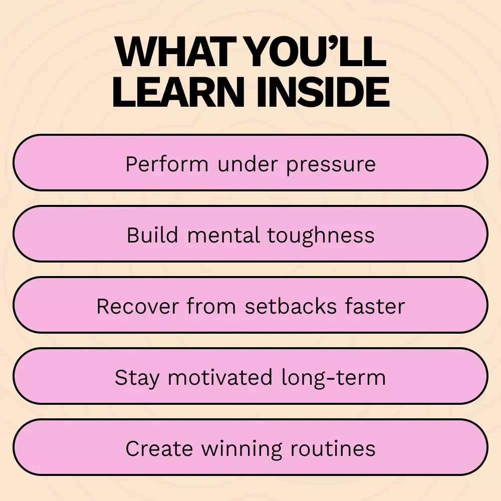 The Champion Mindset Playbook | Proven Guide on how to develop a champion mindset in sports | Mental Toughness & Performance Psychology Guide