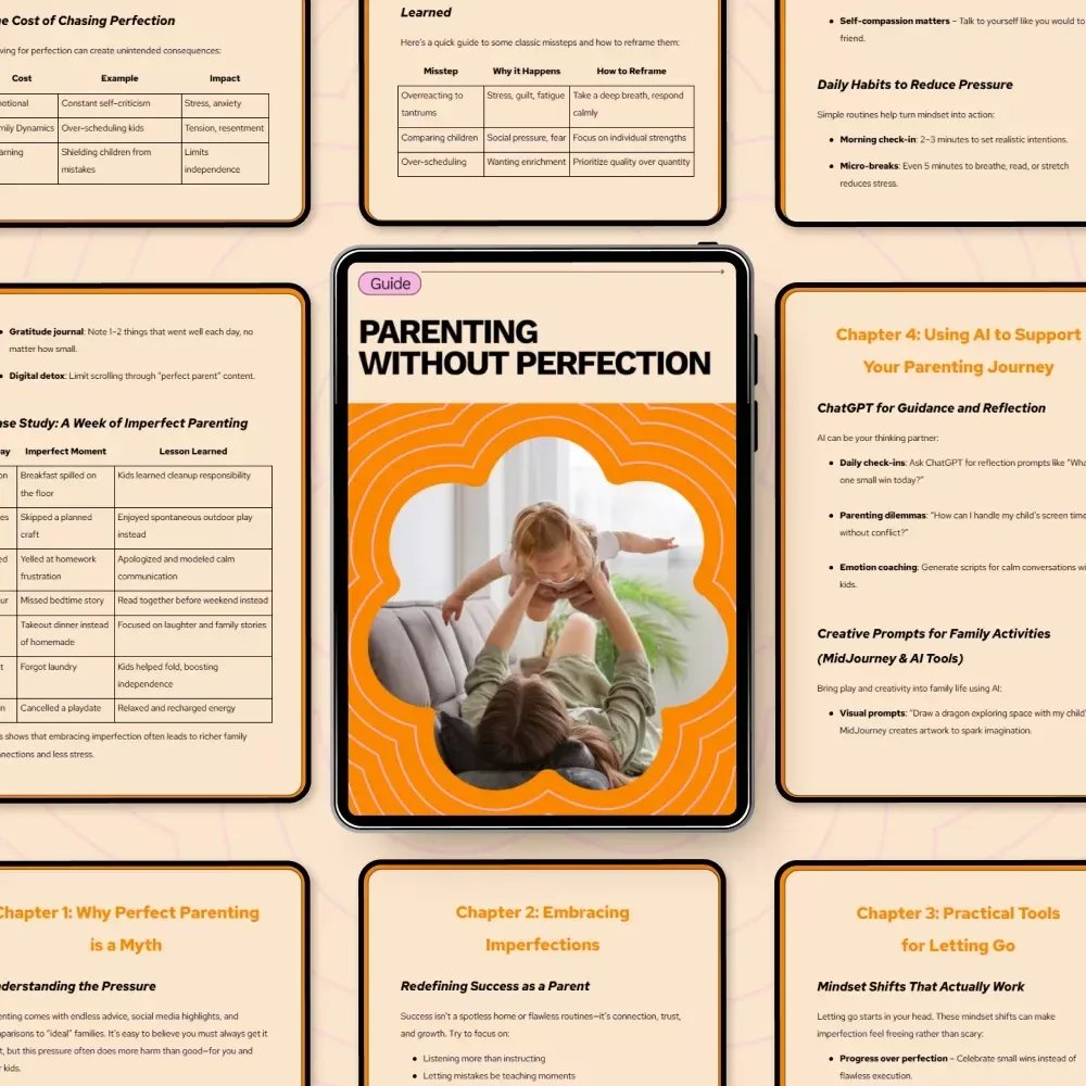 Parenting Without Perfection: A Practical Guide on How to Let Go of Perfect Parenting and Embrace Imperfections with AI Support