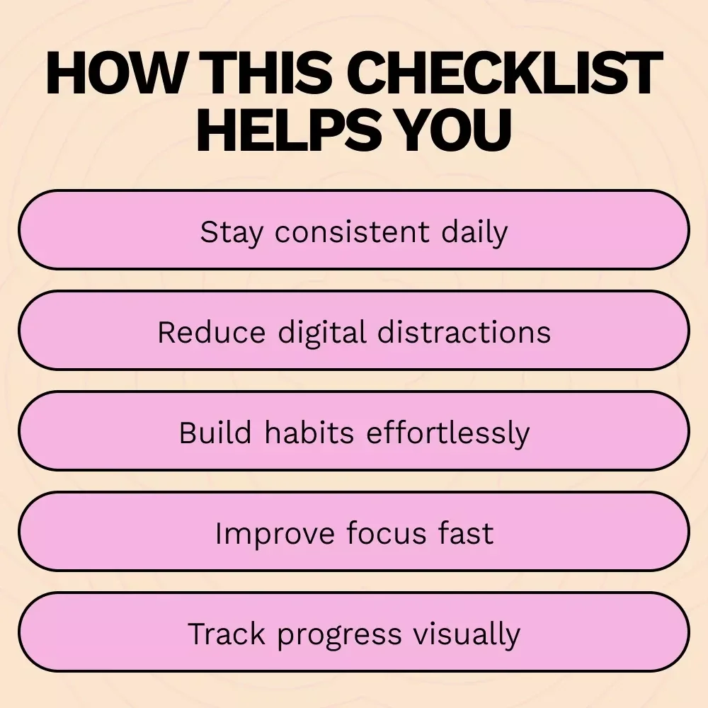 The Self-Discipline App Checklist | Digital Productivity Checklist for self discipline apps and tools | Focus, Habits & Accountability