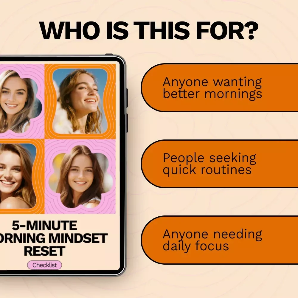 5-Minute Morning Mindset Reset – Quick Five Minute Morning Routine for Mindset Checklist