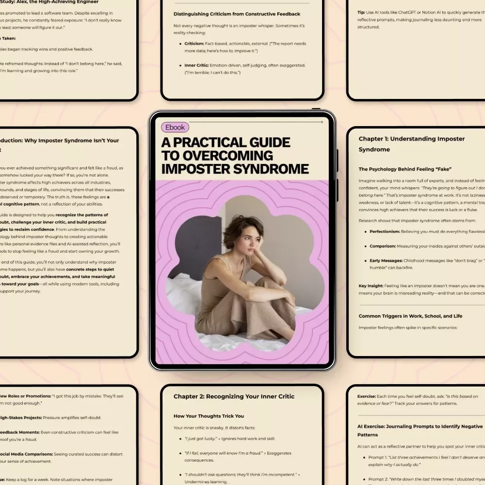 A Practical Guide to Overcoming Imposter Syndrome – Actionable Checklist for Professionals, Creatives & Students | Learn How to Overcome Imposter Syndrome with Confidence