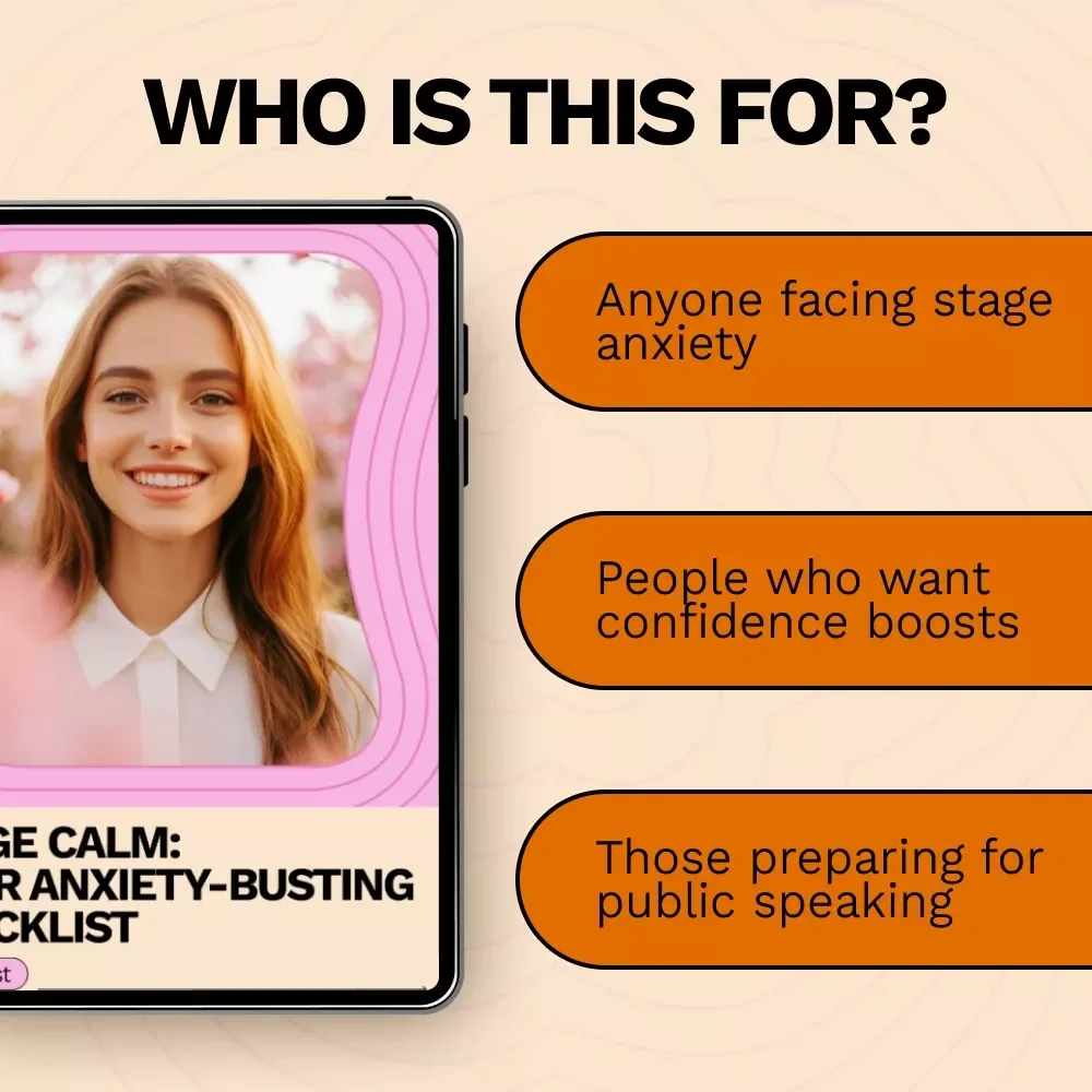 Stage Calm: Your Anxiety-Busting Checklist - Overcome Performance Anxiety with Confidence