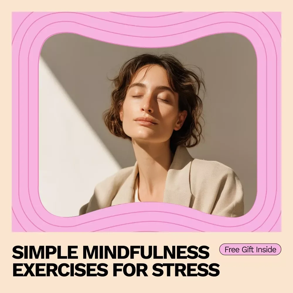 Stress Less: 7 Mindfulness Exercises Checklist | Simple Mindfulness Exercises for Stress | Printable Daily Calm Guide for Busy Minds