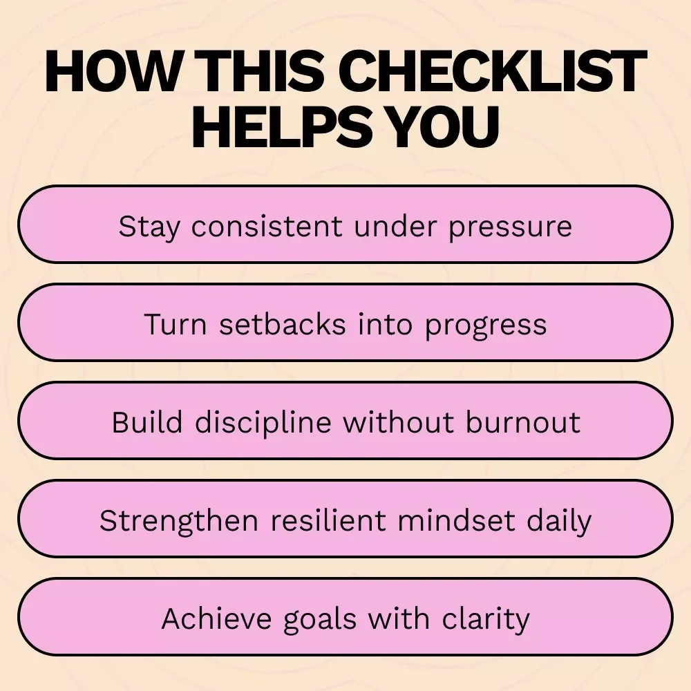 10 Steps to Unshakeable Perseverance – Printable Checklist for Motivation, Mindset & how to build grit and perseverance