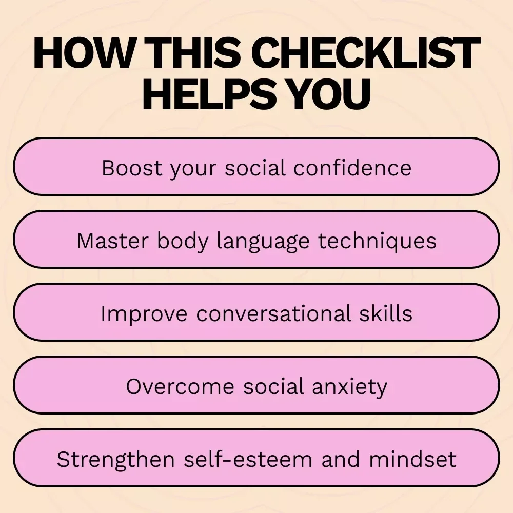 Confidently You: Social Skills Made Easy - Ultimate Social Confidence Checklist
