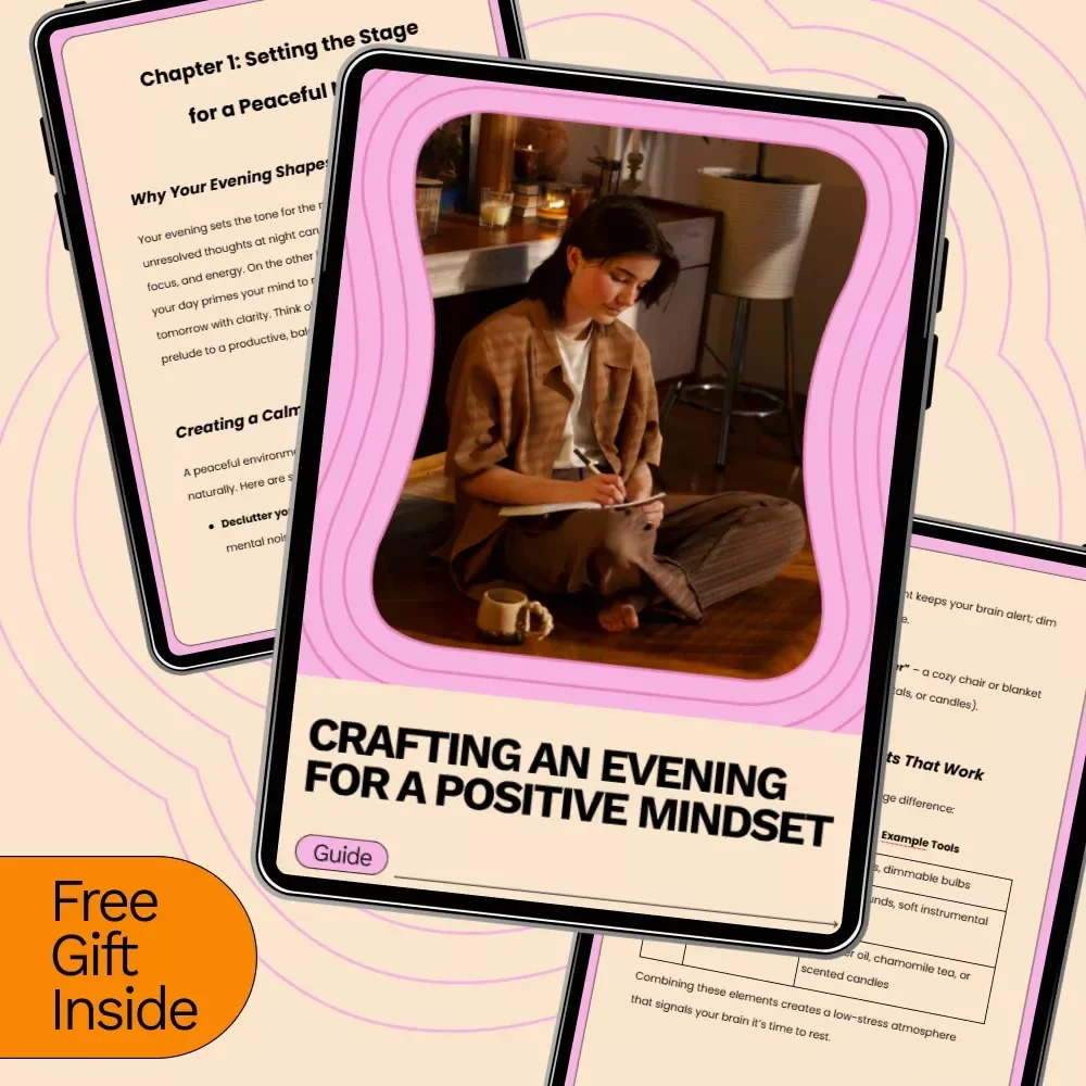 Crafting an Evening for a Positive Mindset: Evening Routine for a Positive Mindset Guide for Calm, Reflection, and Restful Nights