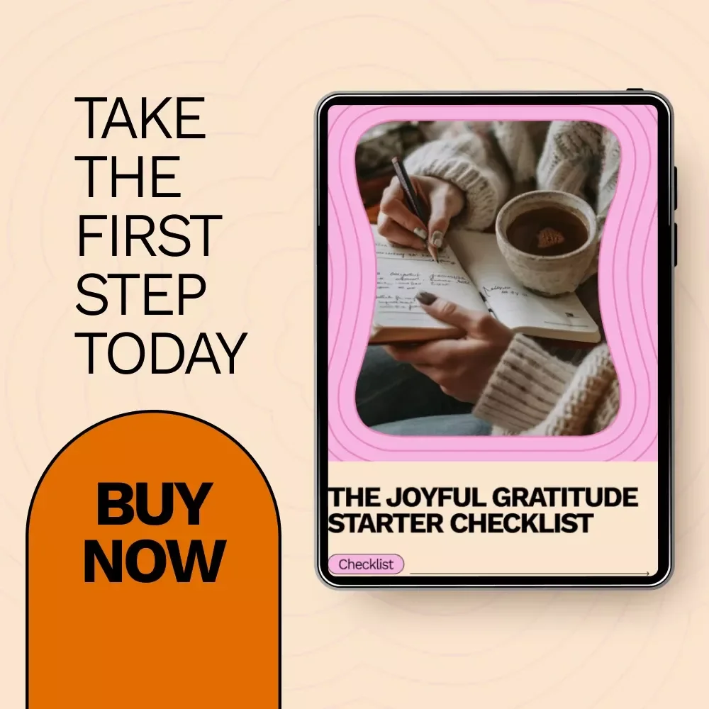 The Joyful Gratitude Starter Checklist | Daily Gratitude Practice for Beginners | Printable & Digital Mindfulness Checklist
