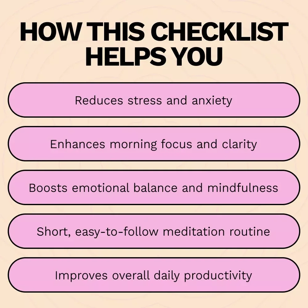Your 10-Minute Morning Meditation Checklist - Simple Routine for a Calm Start