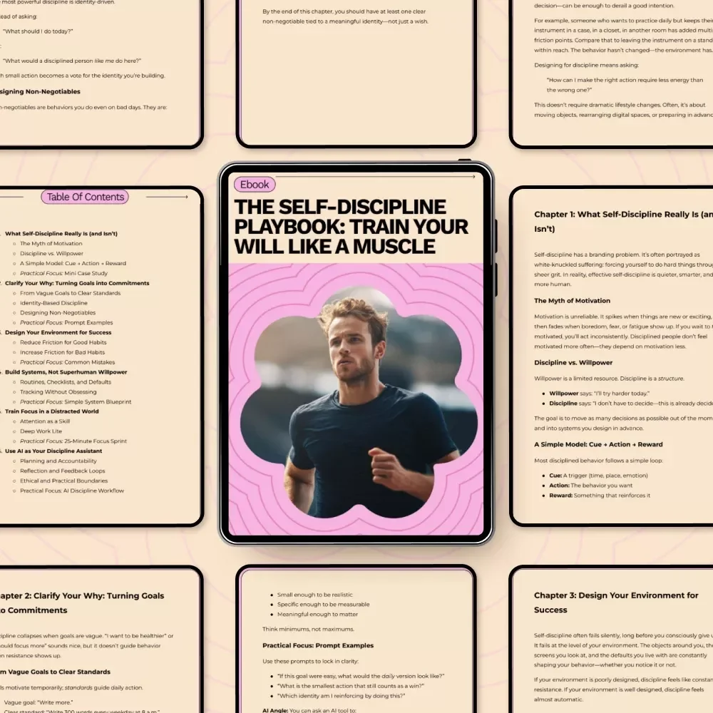 The Self-Discipline Playbook: Train Your Will Like a Muscle – A Comprehensive Guide to Building Self-Discipline