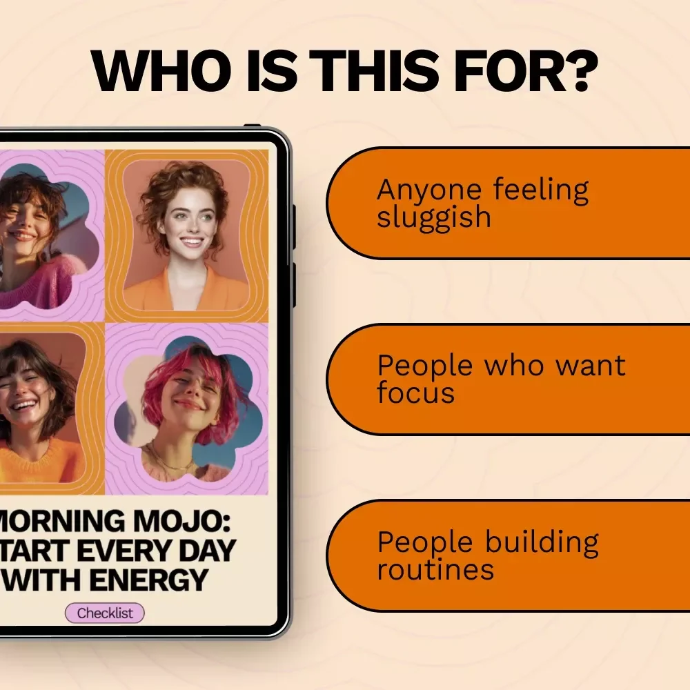 Morning Mojo: Start Every Day With Energy – Daily Checklist for how to build a morning mindset routine | Simple Morning Reset Printable