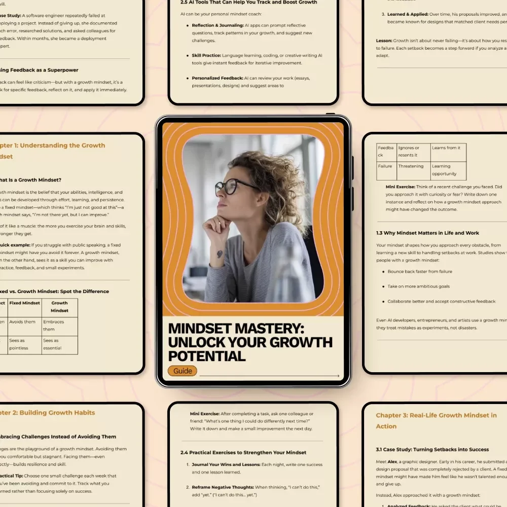 Mindset Mastery: Unlock Your Growth Potential – A Practical Guide on how to develop a growth mindset for Personal & Professional Success
