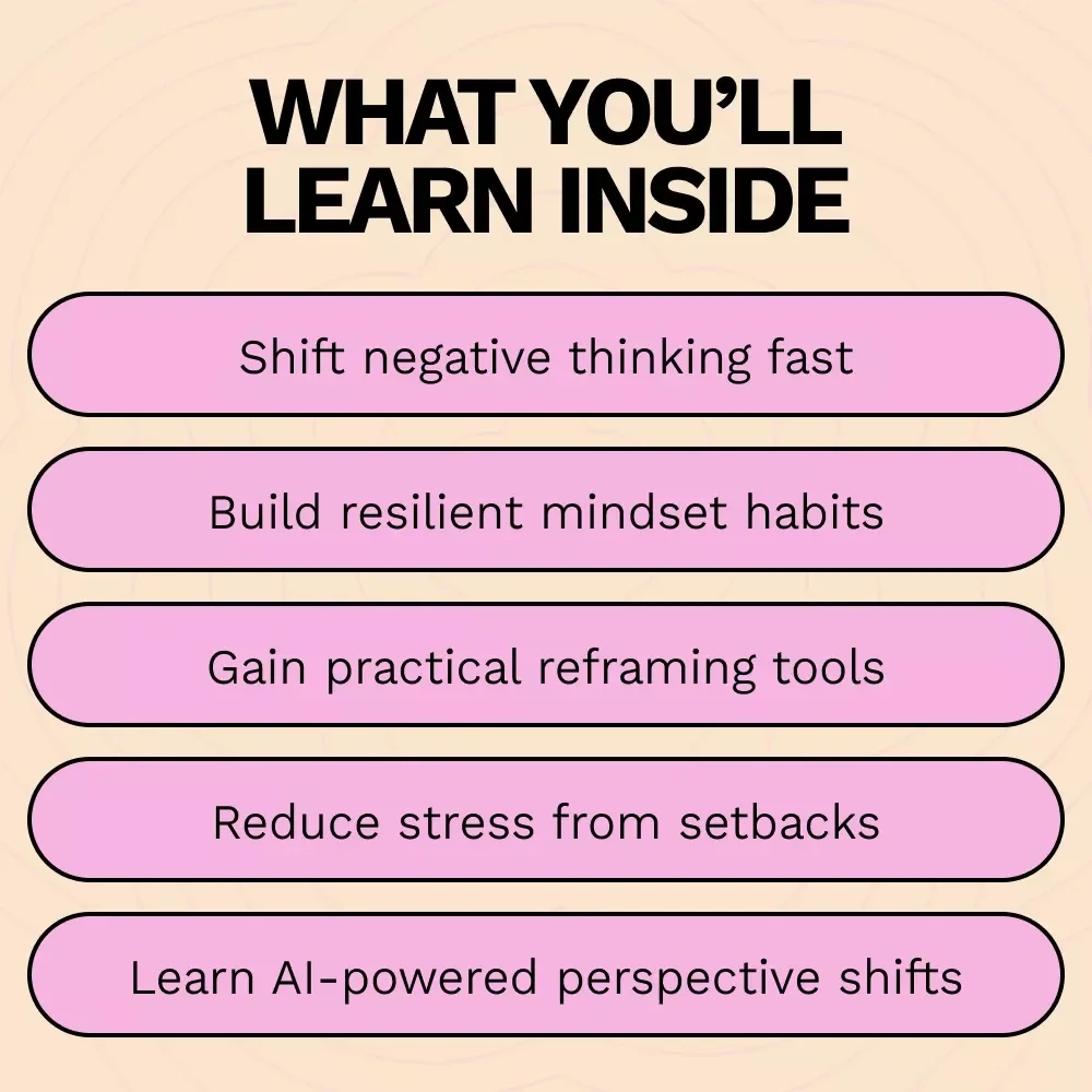 Changing How You View Setbacks – A Practical Guide on how to reframe negative situations for Growth, Clarity, and a Stronger Mindset