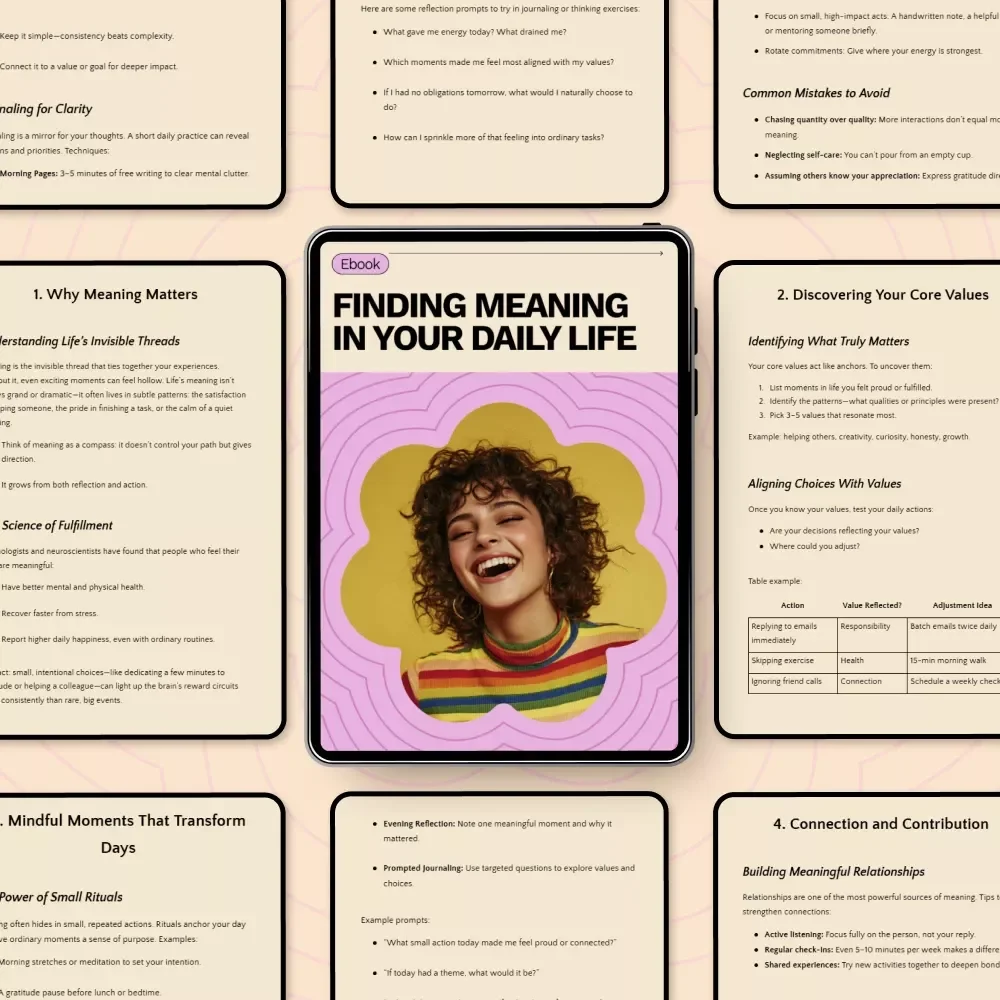 Finding Meaning in Your Daily Life – A Practical eBook Guide on How to Find Meaning in Your Daily Life, Purpose, Fulfillment, Mindfulness & Personal Growth