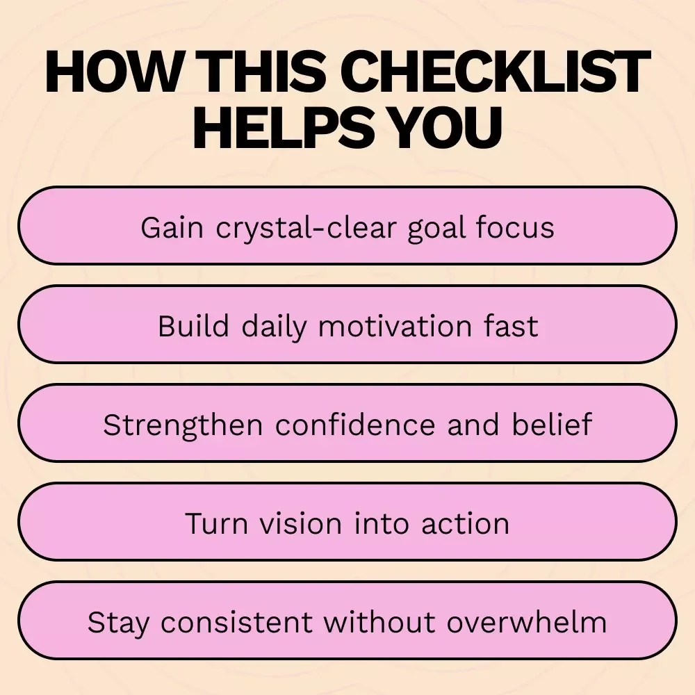 A Step-by-Step Checklist to Visualize Success | Daily Manifestation Planner & How to Visualize Success Step by Step Guide