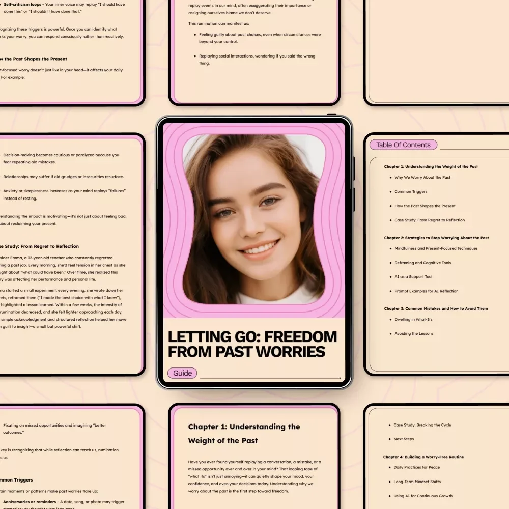 Letting Go: Freedom from Past Worries - Digital Guide to Overcome Regret and Find Peace