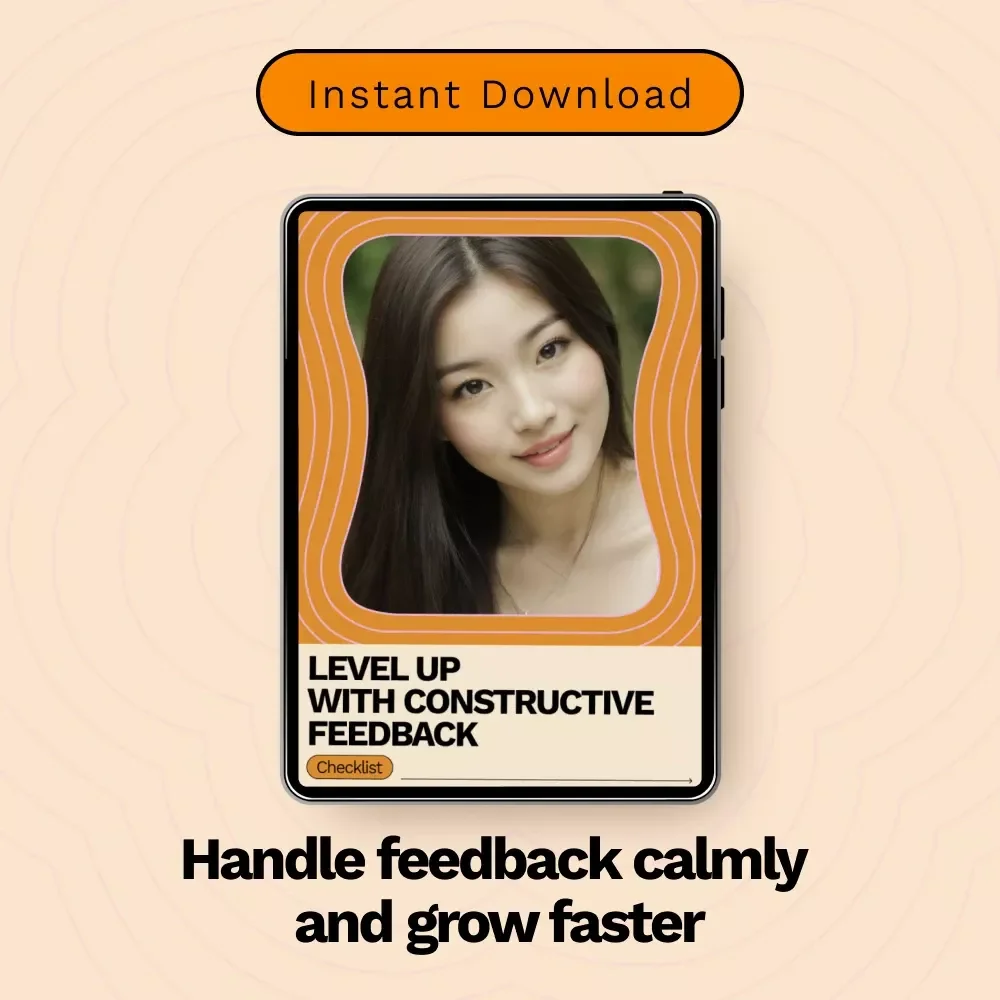 Level Up with Constructive Feedback – Printable Checklist for Personal Growth, Confidence & how to accept constructive feedback