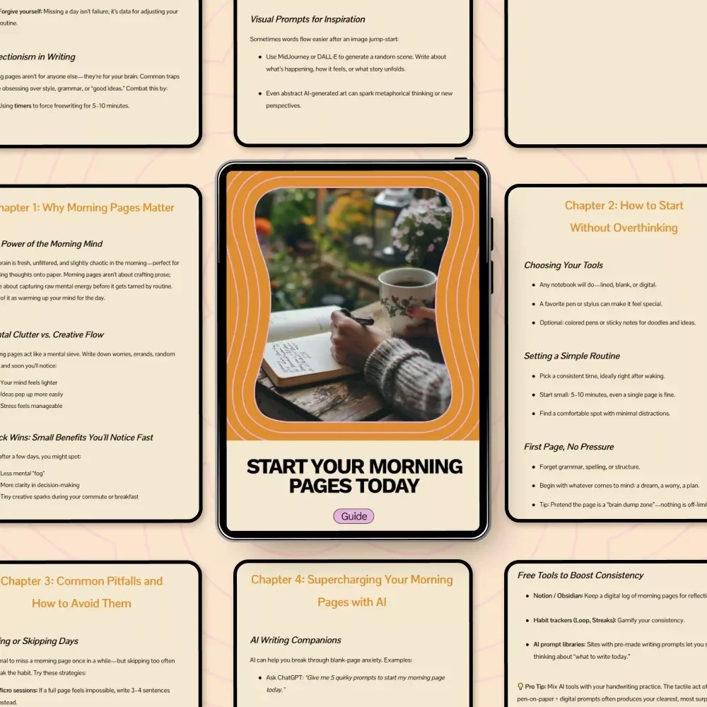 Start Your Morning Pages Today – Simple Morning Pages Journaling Guide for Beginners | How to Start a Daily Writing Habit with Ease