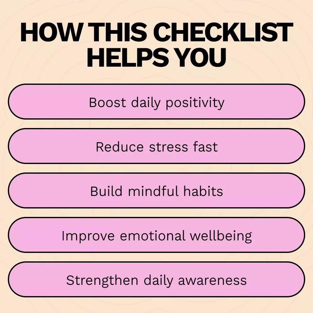 The Joyful Gratitude Starter Checklist | Daily Gratitude Practice for Beginners | Printable & Digital Mindfulness Checklist