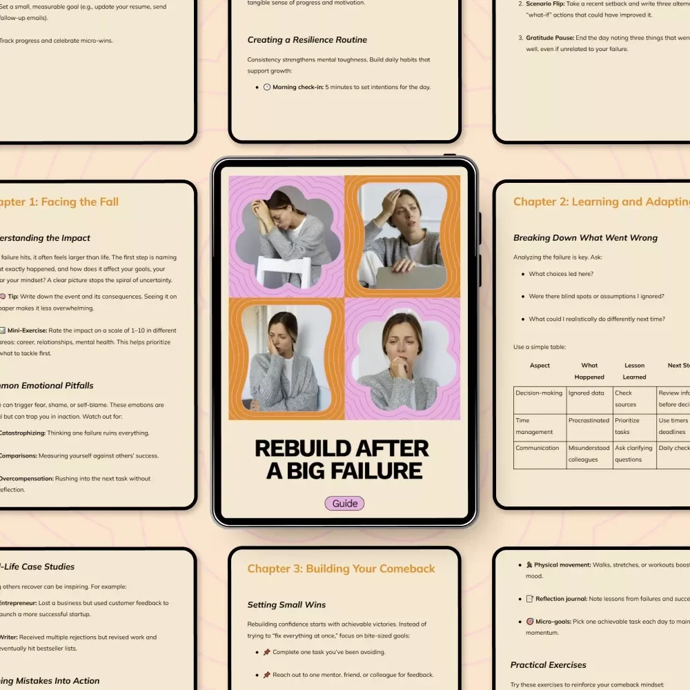 Rebuild After a Big Failure – A Practical Guide on How to Recover from a Major Failure, Build Resilience & Create a Strong Comeback