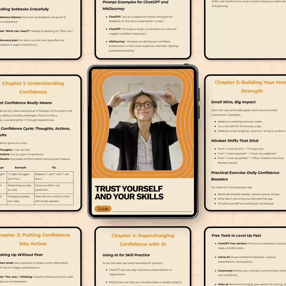 Trust Yourself and Your Skills – A Practical Guide on how to be confident in your abilities, Build Real Confidence, and Take Action Without Self-Doubt