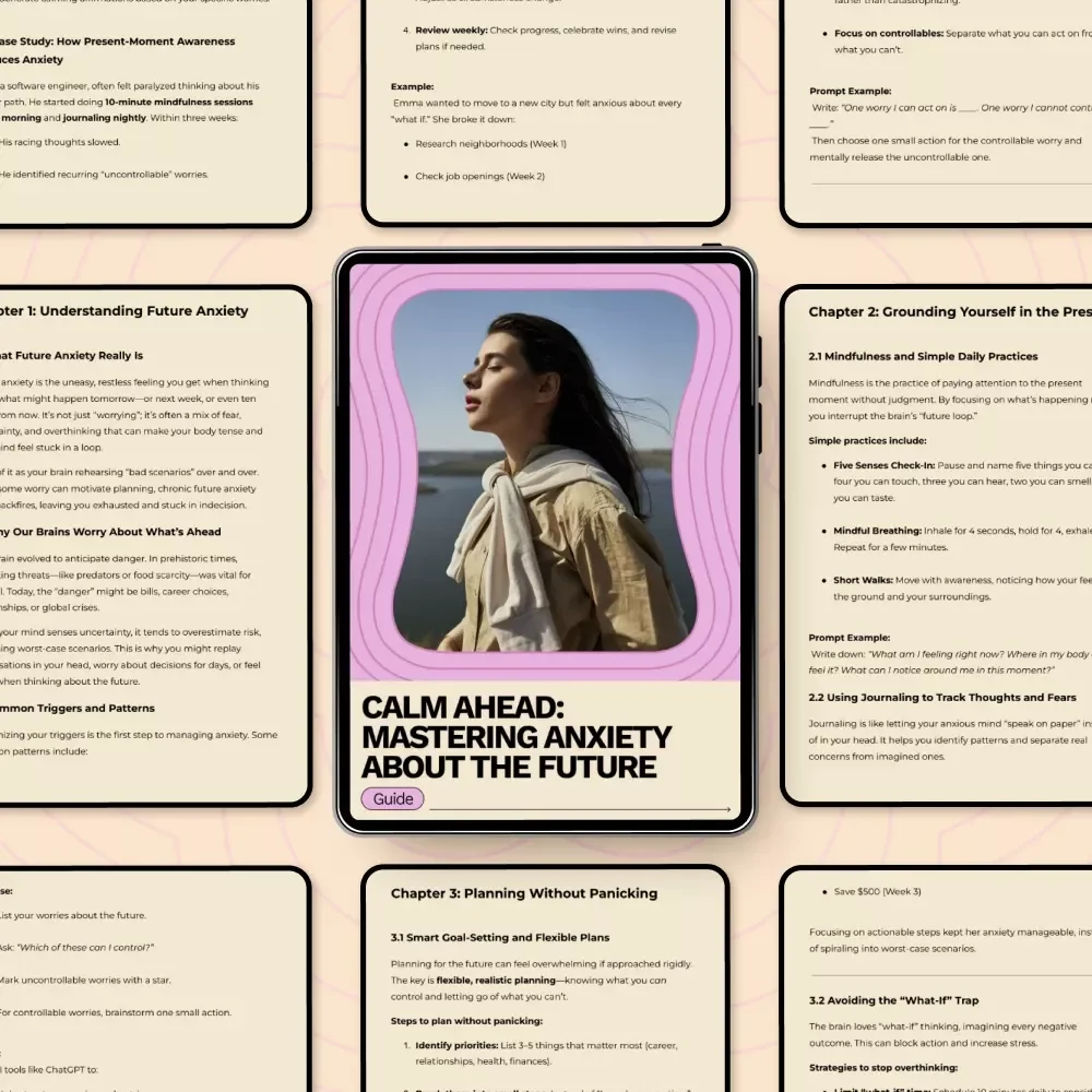 Calm Ahead: Mastering Anxiety About the Future | A Practical Guide on How to Manage Anxiety About the Future with Mindfulness, Planning & Resilience