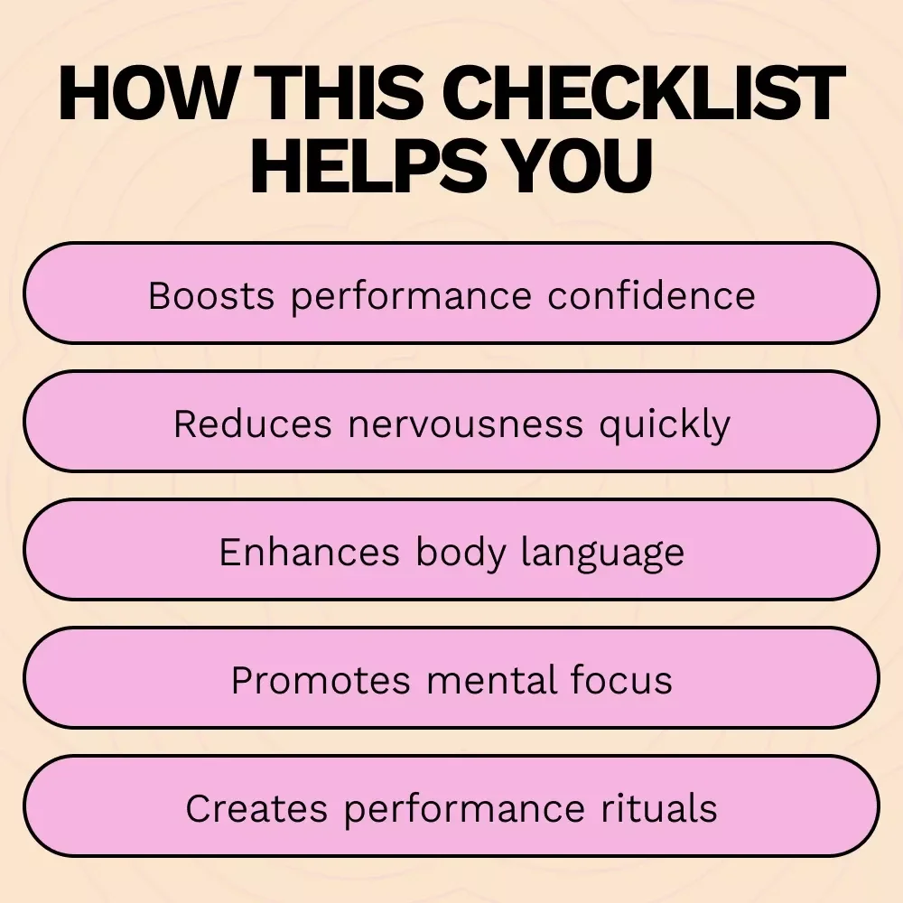 Stage Calm: Your Anxiety-Busting Checklist - Overcome Performance Anxiety with Confidence