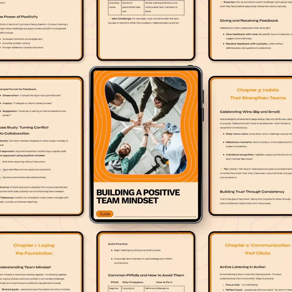 Building a Positive Team Mindset Guide: How to Develop a Positive Team Mindset with AI, Communication, and Habits