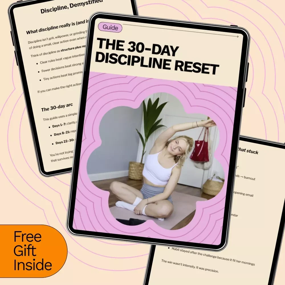 The 30-Day Discipline Reset – A Practical Guide on How to Build Discipline in 30 Days, Create Lasting Habits, and Stay Consistent Without Burnout